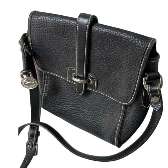 Vintage Dooney & Bourke Equestrian Crossbody Bag-Black AWL Leather - Picture 5 of 11